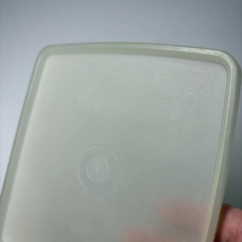 Tupperware Lid Only 671 Replacement Plastic Square Opaque Clear 5x5.5